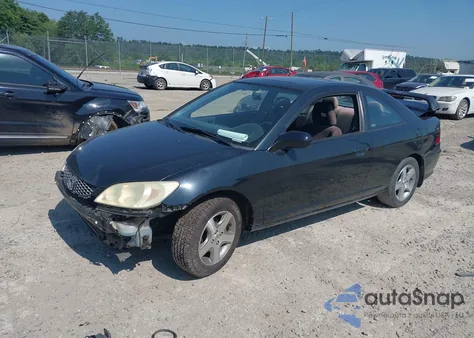 2004 Honda Civic Ex из США, поврежденный, VIN 1HGEM21954L074555